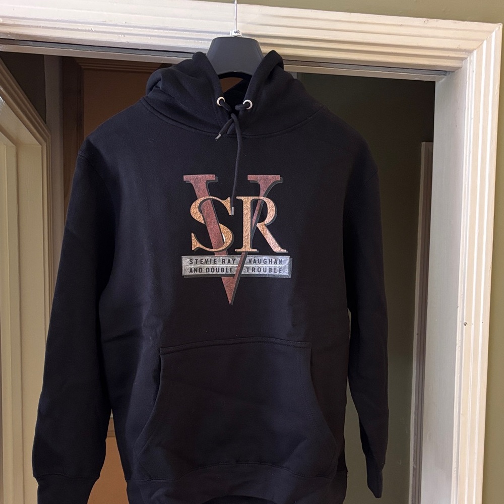 Stevie Ray Vaughan and Double Trouble Black Hoodie Sweatshirt